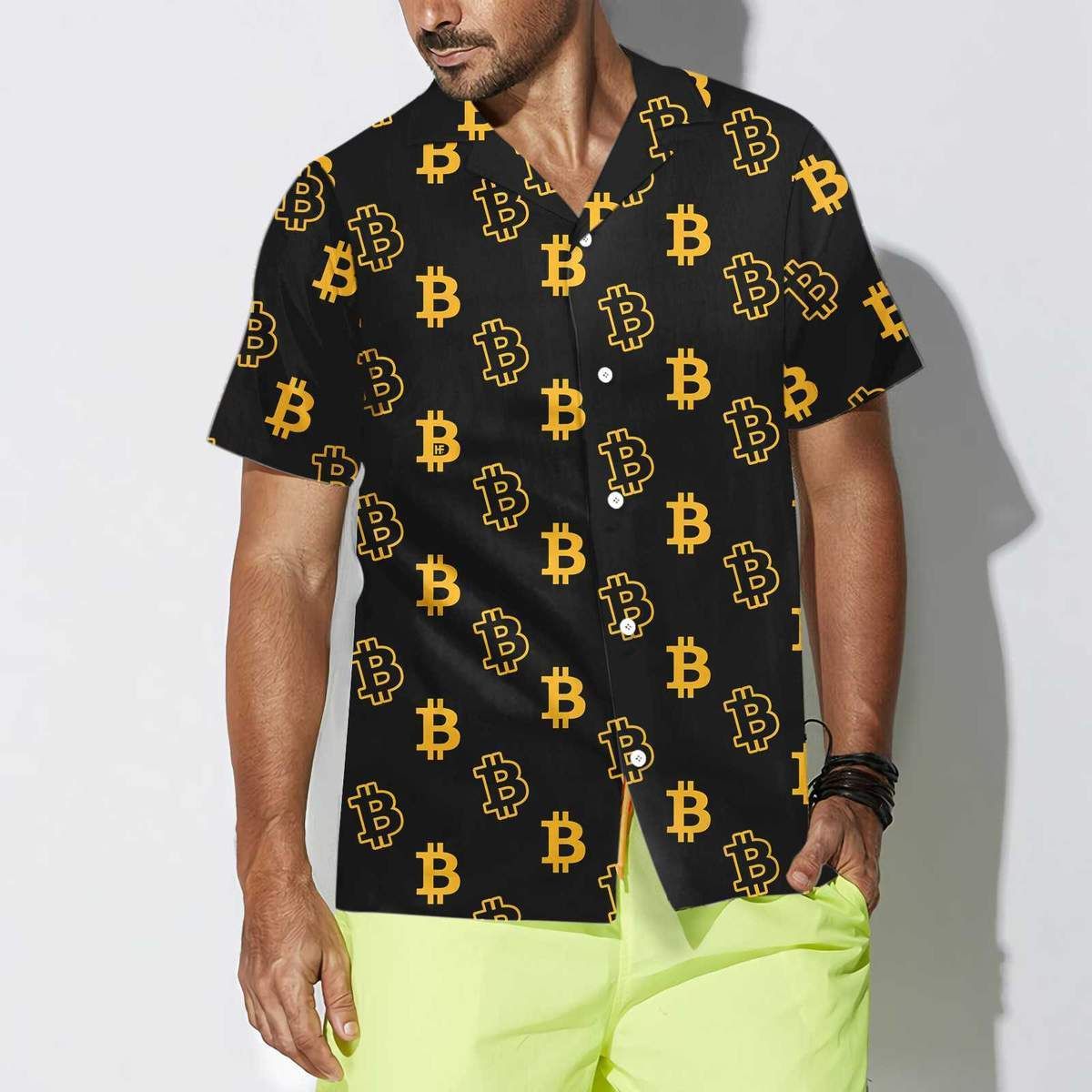 Felacia [Hawaii Shirt] Amazing Bitcoin Pattern Unisex Hawaiian Shirt-ZX1427